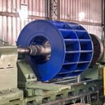 rotor com revestimento no torno - bomba de vacuo